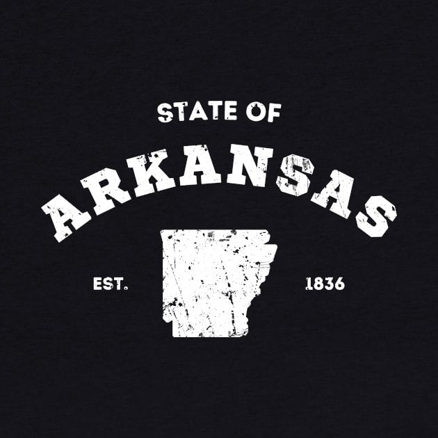 State Of Arkansas USA Vintage College by Foxxy Merch